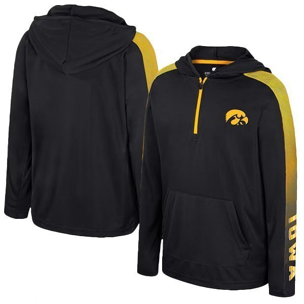Iowa Hawkeyes Youth Lumen Hooded 1/4 Zip