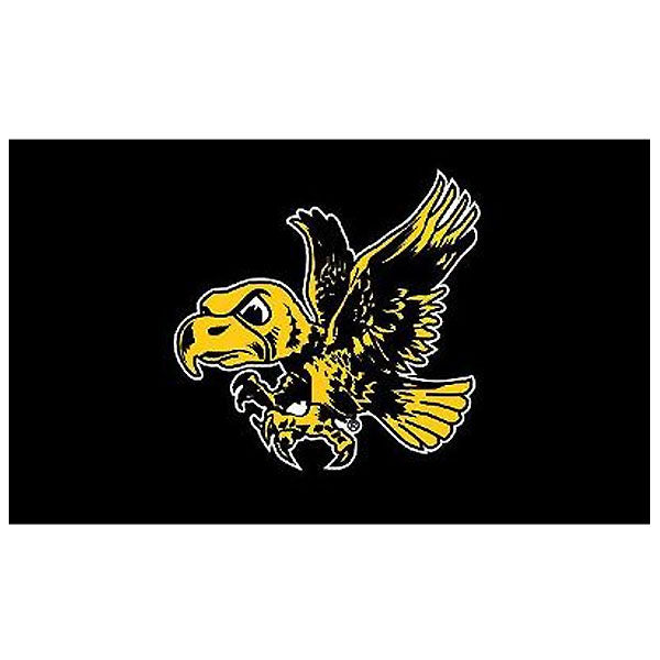 Iowa Hawkeyes Tigerhawk-Flying Herky Double Sided Flag