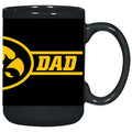Iowa Hawkeyes Dad Black Mug