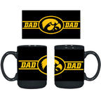 Iowa Hawkeyes Dad Black Mug