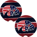 Iowa Hawkeyes Patriotic Car Coaster Set