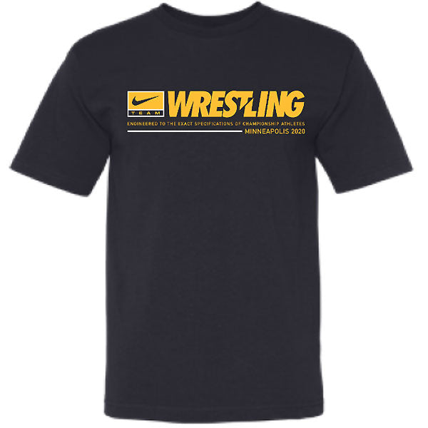 Iowa Hawkeyes Wrestling Engineered Black Tee