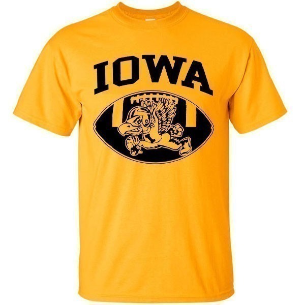 Iowa Hawkeyes Herky Arch Football Tee