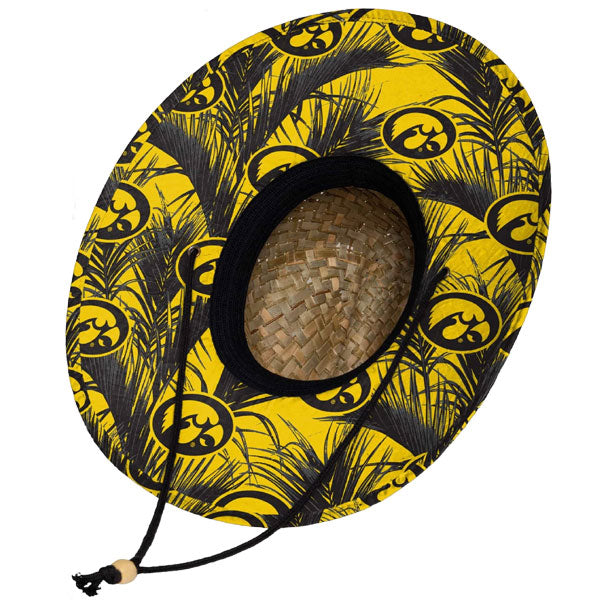 Iowa Hawkeyes Floral Straw Hat