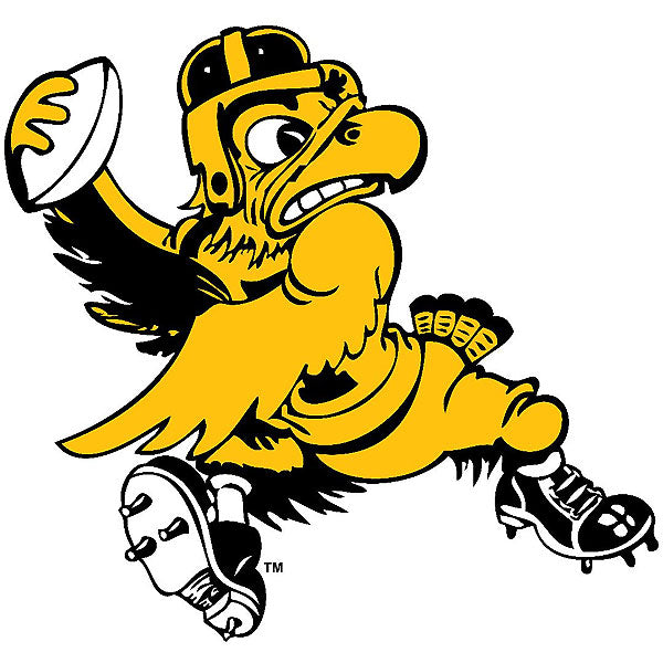 Iowa Hawkeyes Old School Football Decal