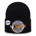 G1989 Knit Hat Circle Print Black