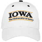 Iowa Hawkeyes White Bar Hat