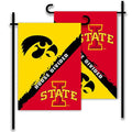 Iowa Hawkeyes House Divided Garden Flag