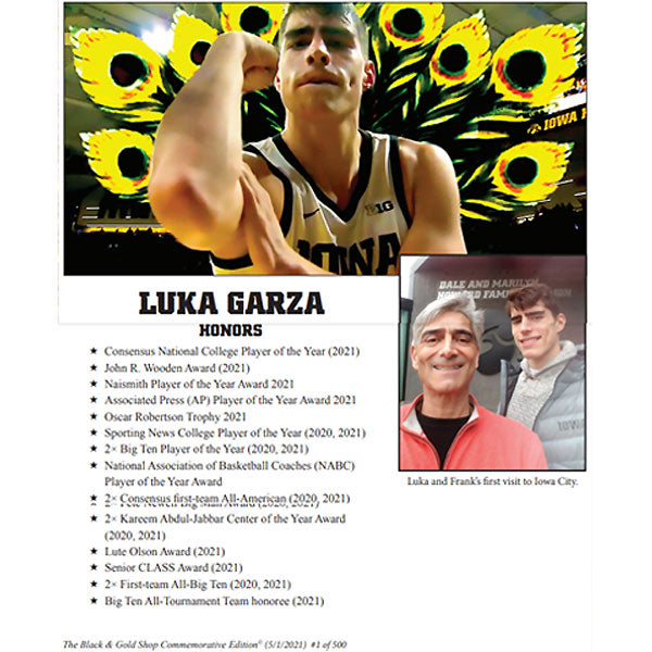 Iowa Hawkeyes Luka Garza Autograph Photo