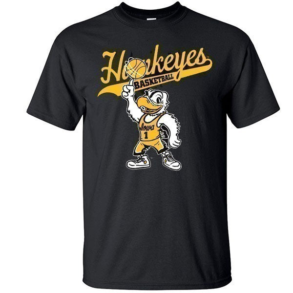 Iowa Hawkeyes Basketball Spinning Ball Tee