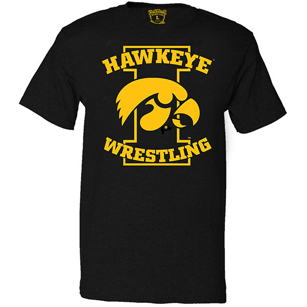 Iowa Hawkeyes Wrestling Tigerhawk Shirt - Short Sleeve