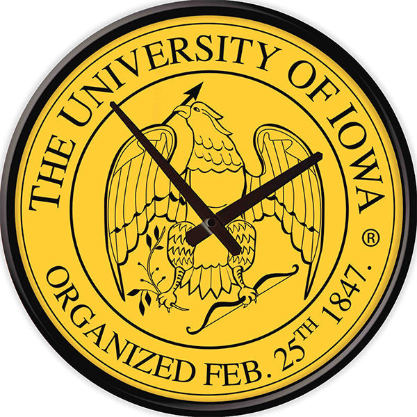 Iowa Hawkeyes Seal Clock
