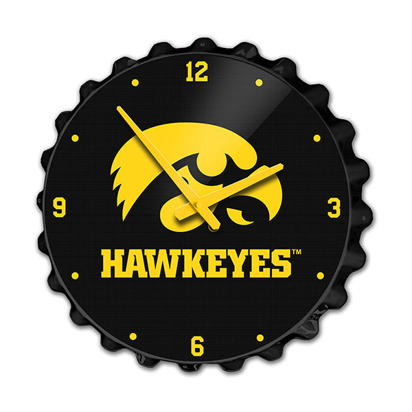 Iowa Hawkeyes Bottle Cap Clock