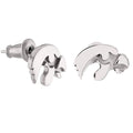 Iowa Hawkeyes Silver Tigerhawk Earrings