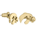 Iowa Hawkeyes Gold Tigerhawk Earrings