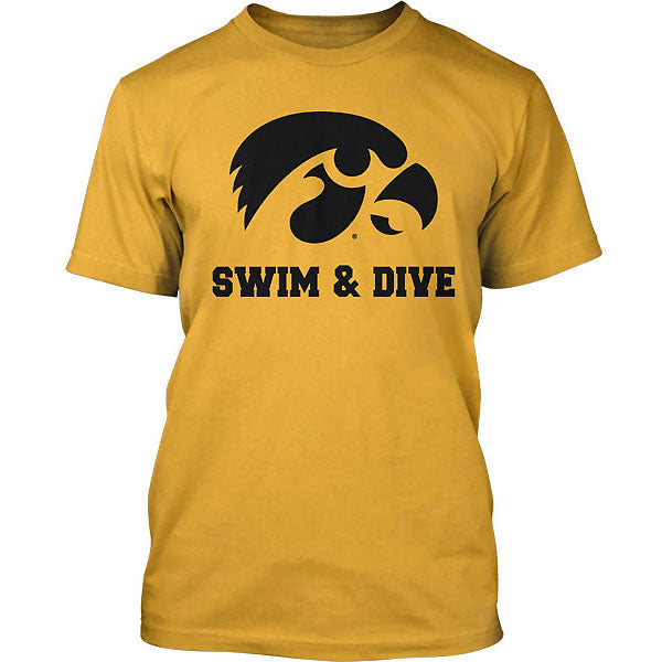 Iowa Hawkeyes Swimming and Diving Tee -Short Sleeve