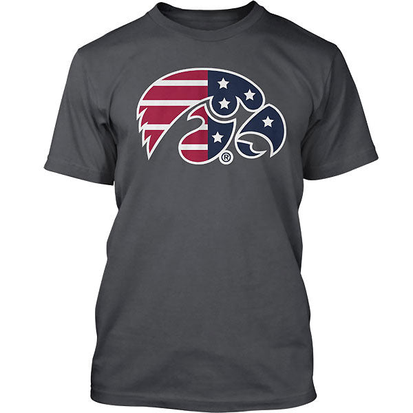 Iowa Hawkeyes Patriotic Tee - Dk Grey