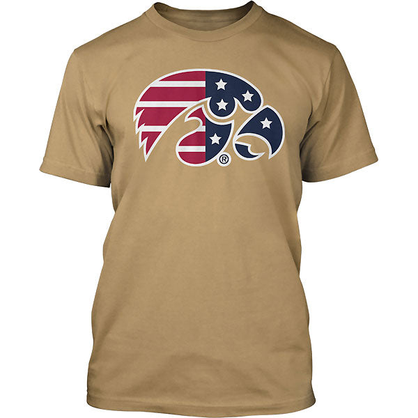Iowa Hawkeyes Patriotic Tee - Old Gold