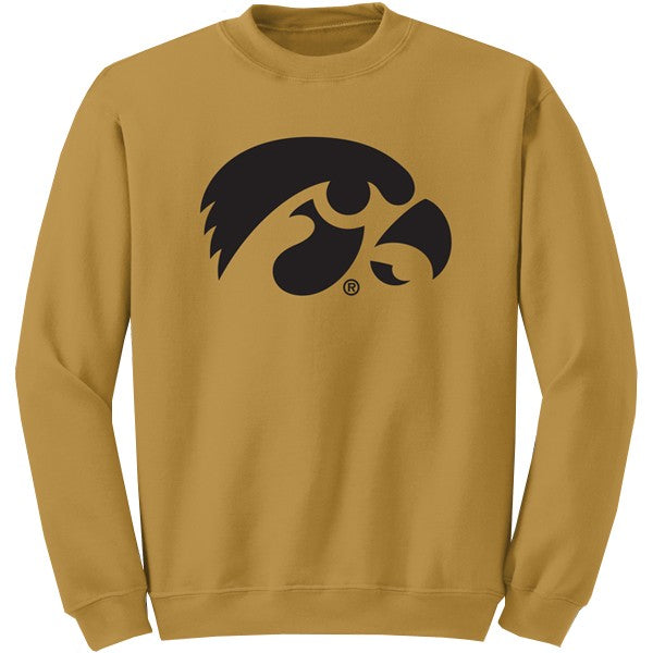 Iowa Hawkeyes Old Gold Logo Crew Sweat