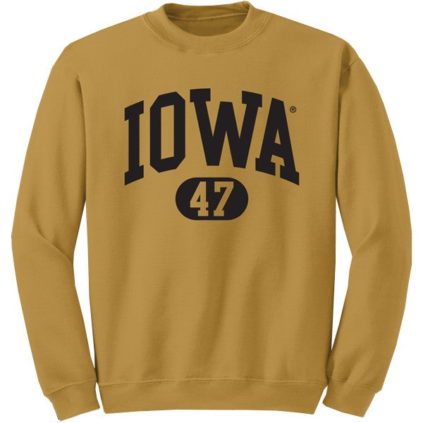 Iowa Hawkeyes Old Gold 47 Crew Sweat