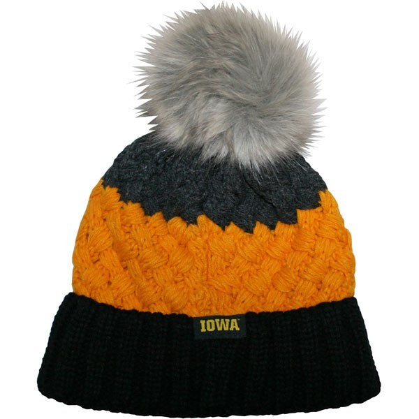 Iowa Hawkeyes Tri Tone Cuff Stocking Cap