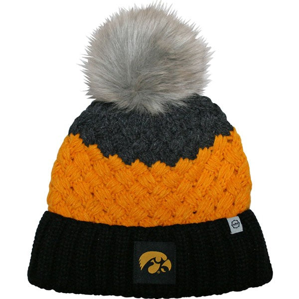 Iowa Hawkeyes Tri Tone Cuff Stocking Cap