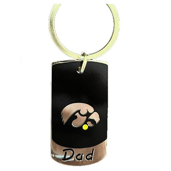 Iowa Hawkeyes Dad Keychain