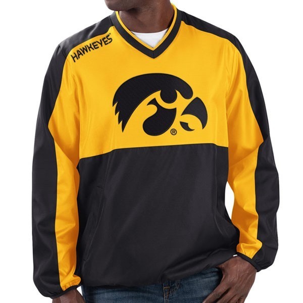 Iowa Hawkeyes Draft Pick V-neck Black/Gold Pullover