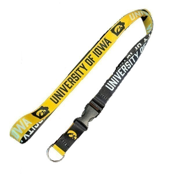 Iowa Hawkeyes Gold State Lanyard