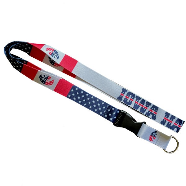 Iowa Hawkeyes Patriotic Lanyard