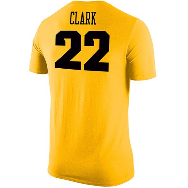 Iowa Hawkeyes Caitlin Clark Name/Number Gold Tee