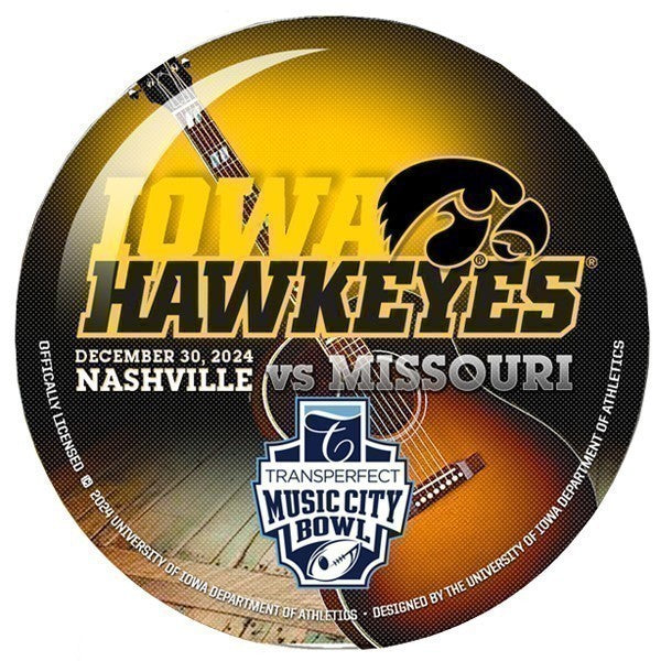 Iowa Hawkeyes 2024 Music City Bowl Button