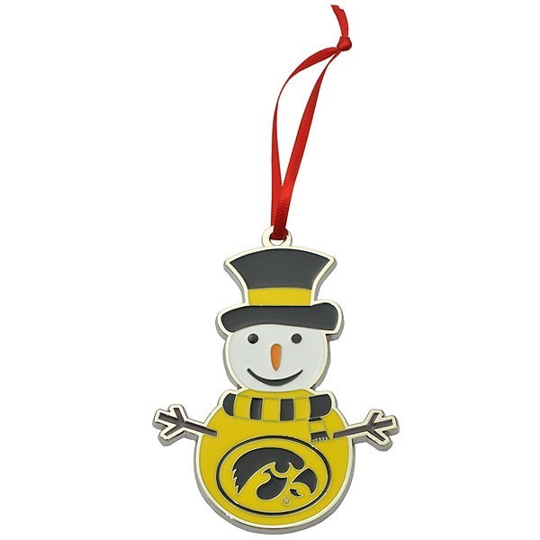 Iowa Hawkeyes Snowman Ornament