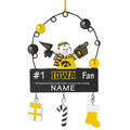 Iowa Hawkeyes Personalized Snowman Ornament
