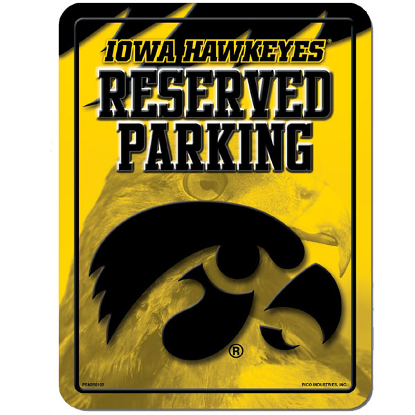 Iowa Hawkeyes Metal Parking Sign