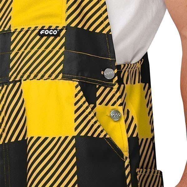 Iowa Hawkeyes Buffalo Plaid Overall Shorts