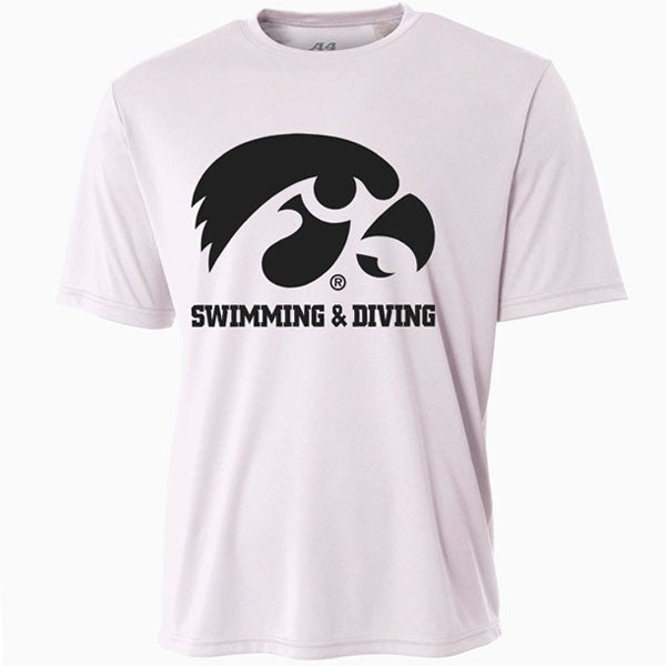 Iowa Hawkeyes Swimming and Diving Short Sleeve Tee - White