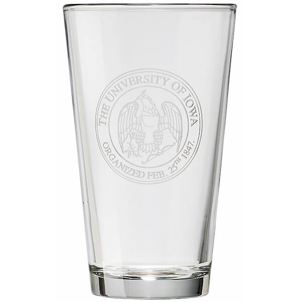 Iowa Hawkeyes Seal Pint Glass