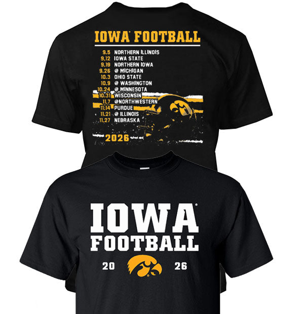 Iowa Hawkeyes 2026 Football Schedule Tee