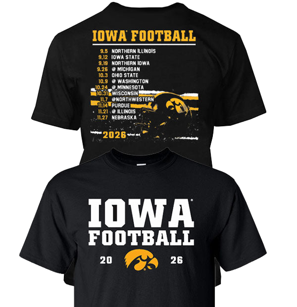 Iowa Hawkeyes 2026 Football Schedule Tee