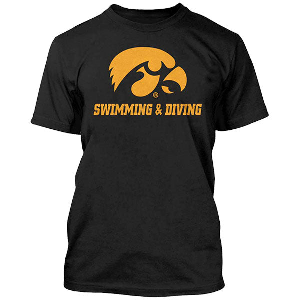 Iowa Hawkeyes Swimming and Diving Tee -Short Sleeve