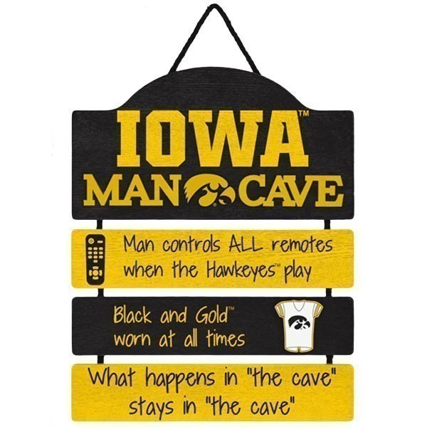 Iowa Hawkeyes Man Cave Sign