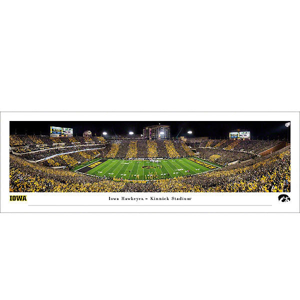 Iowa Hawkeyes 2019 Panoramic Picture - Kinnick Stadium at Night - Shrink Wrap