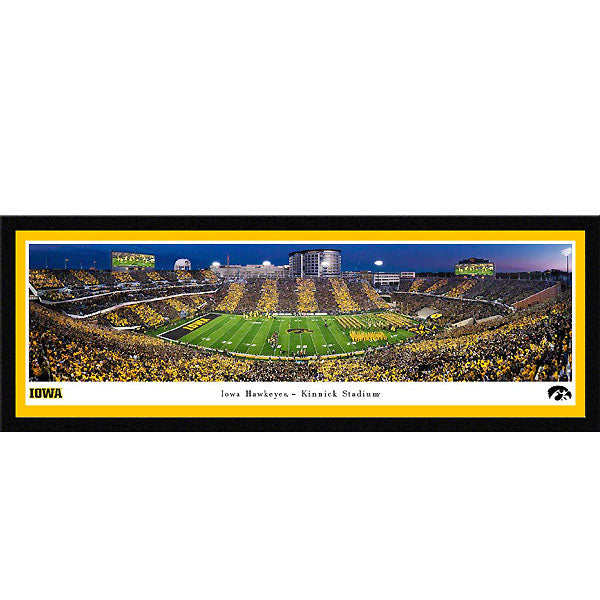Iowa Hawkeyes 2019 Panoramic Picture - Kinnick Stadium Swarm the Field - Matted