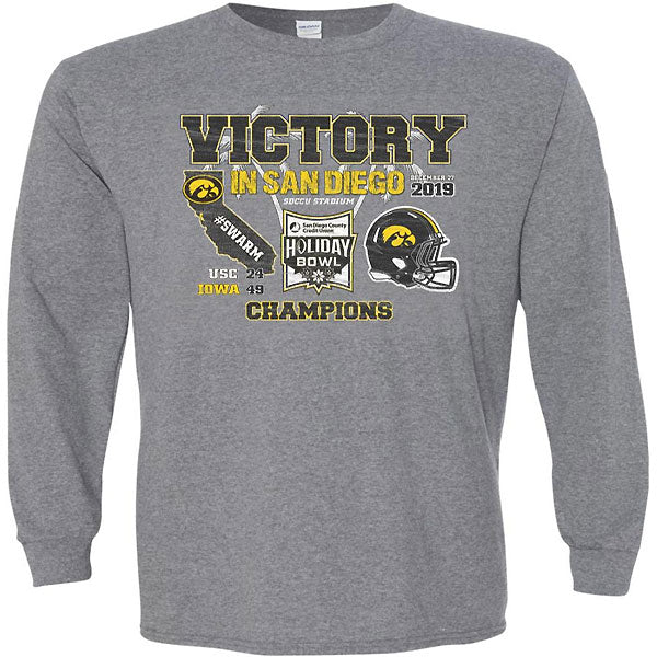Iowa Hawkeyes Holiday Bowl Victory Tee - Long Sleeve