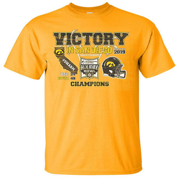 Iowa Hawkeyes Holiday Bowl Victory Tee - Short Sleeve