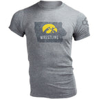 Iowa Hawkeyes Wrestling Outline State Tee