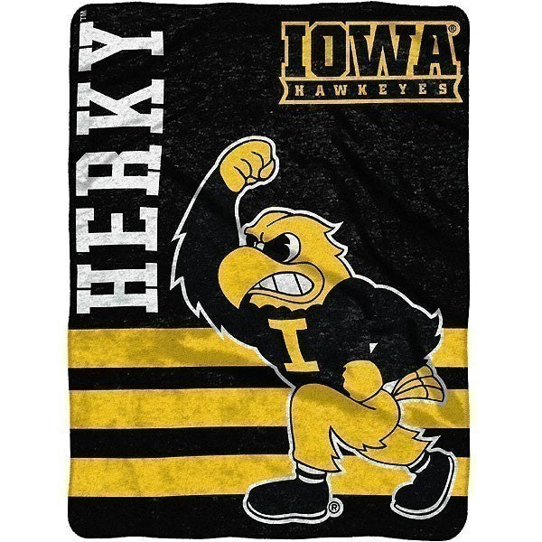 Iowa Hawkeyes Fighting Mascot Throw Blanket