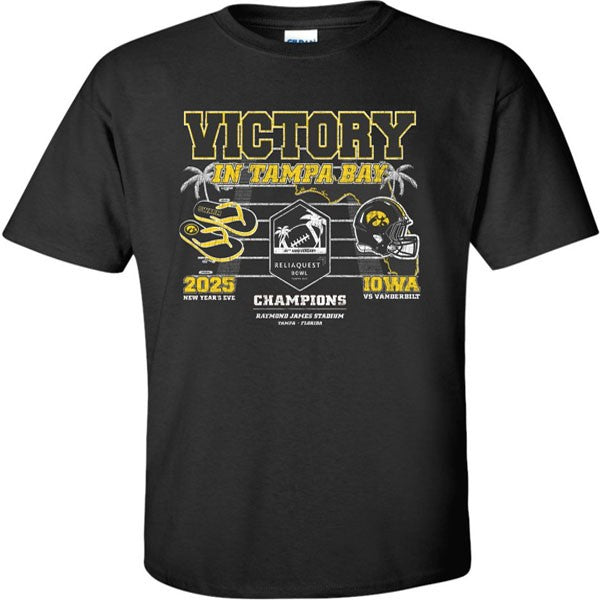 Iowa Hawkeyes 2025 ReliaQuest Bowl Champions Tee - Short Sleeve