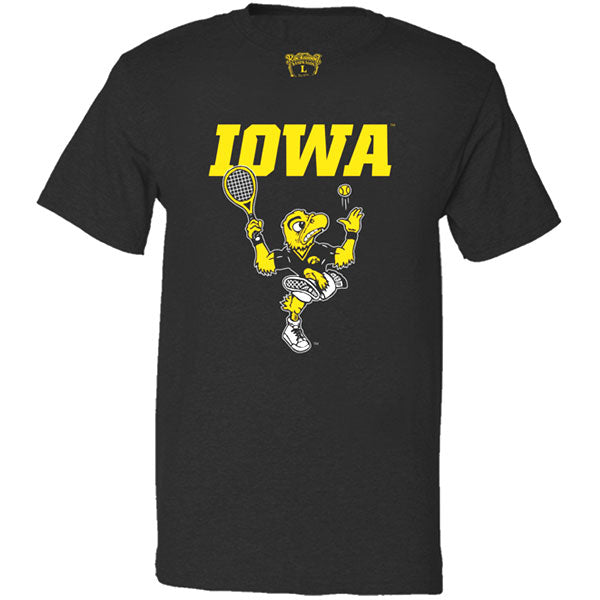 Iowa Hawkeyes Tennis Black Tee